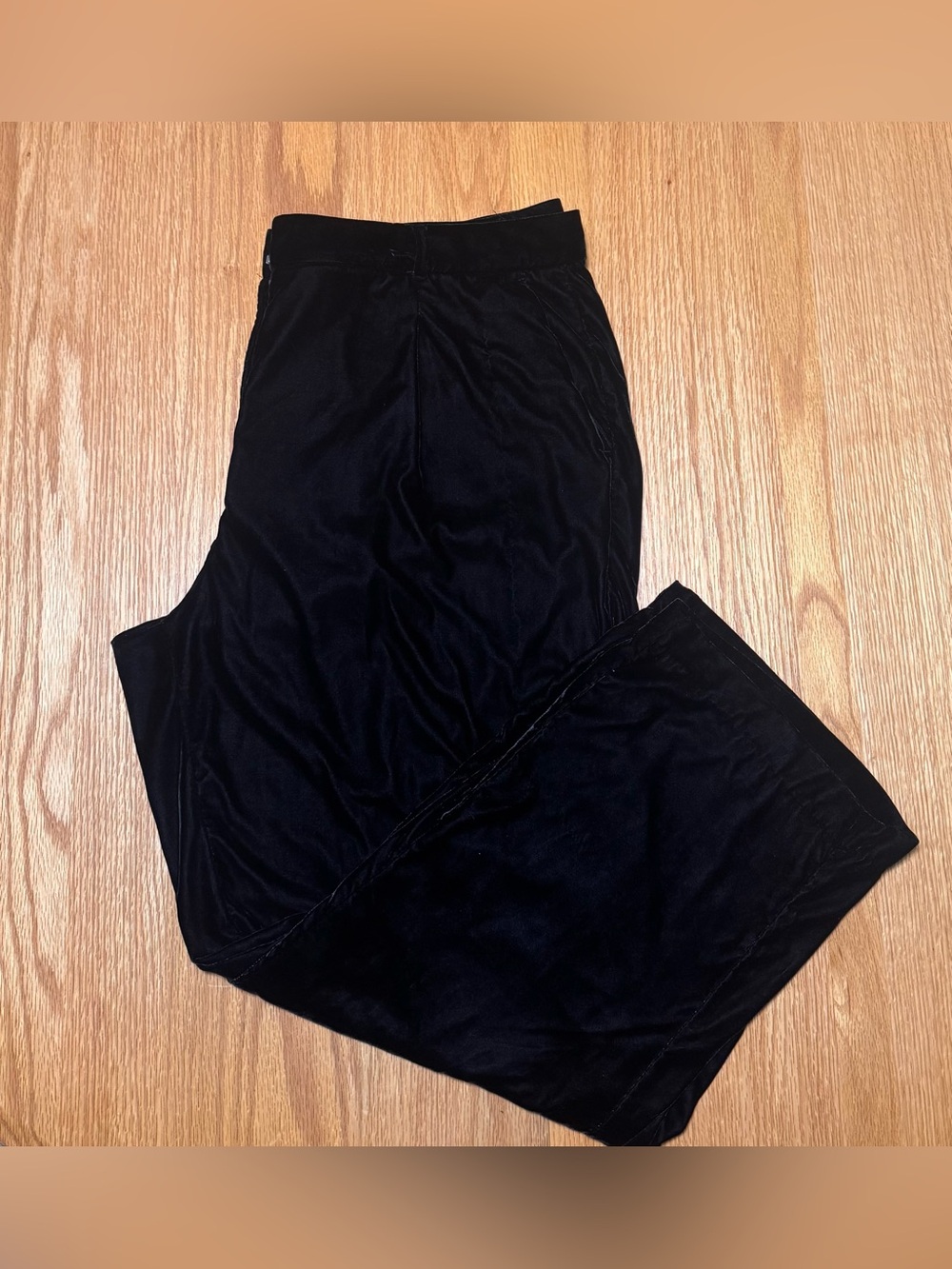 Old Navy Black Wide-Leg Velvet Pants